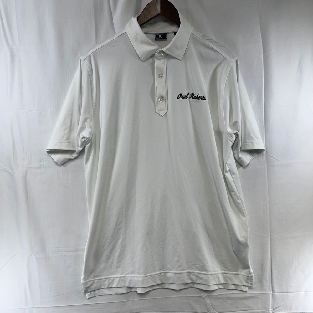 Oral Roberts ORU FootJoy Polo Shirt Mens Medium White The Summit League
